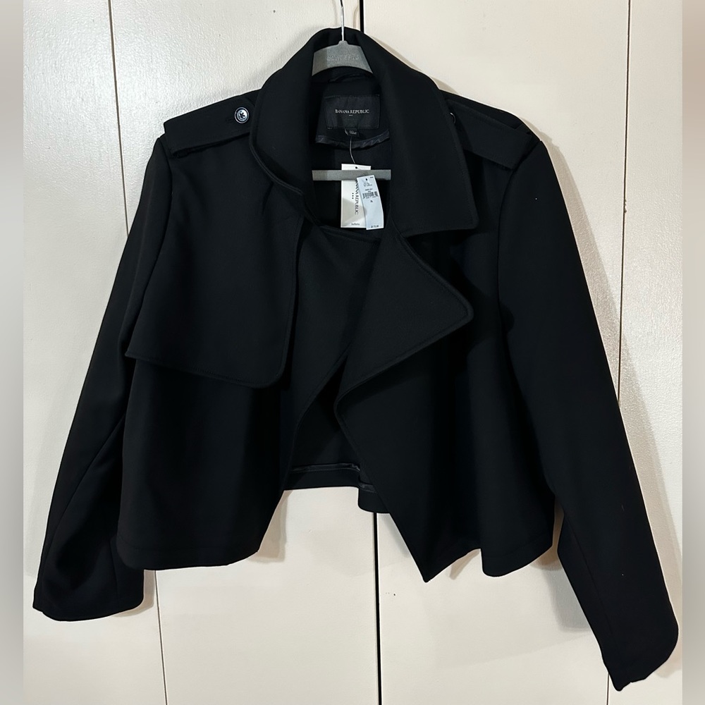 Banana Republic Garbardine Open Front Jacket